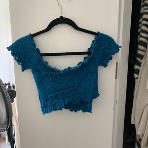 Free People ruched crop top